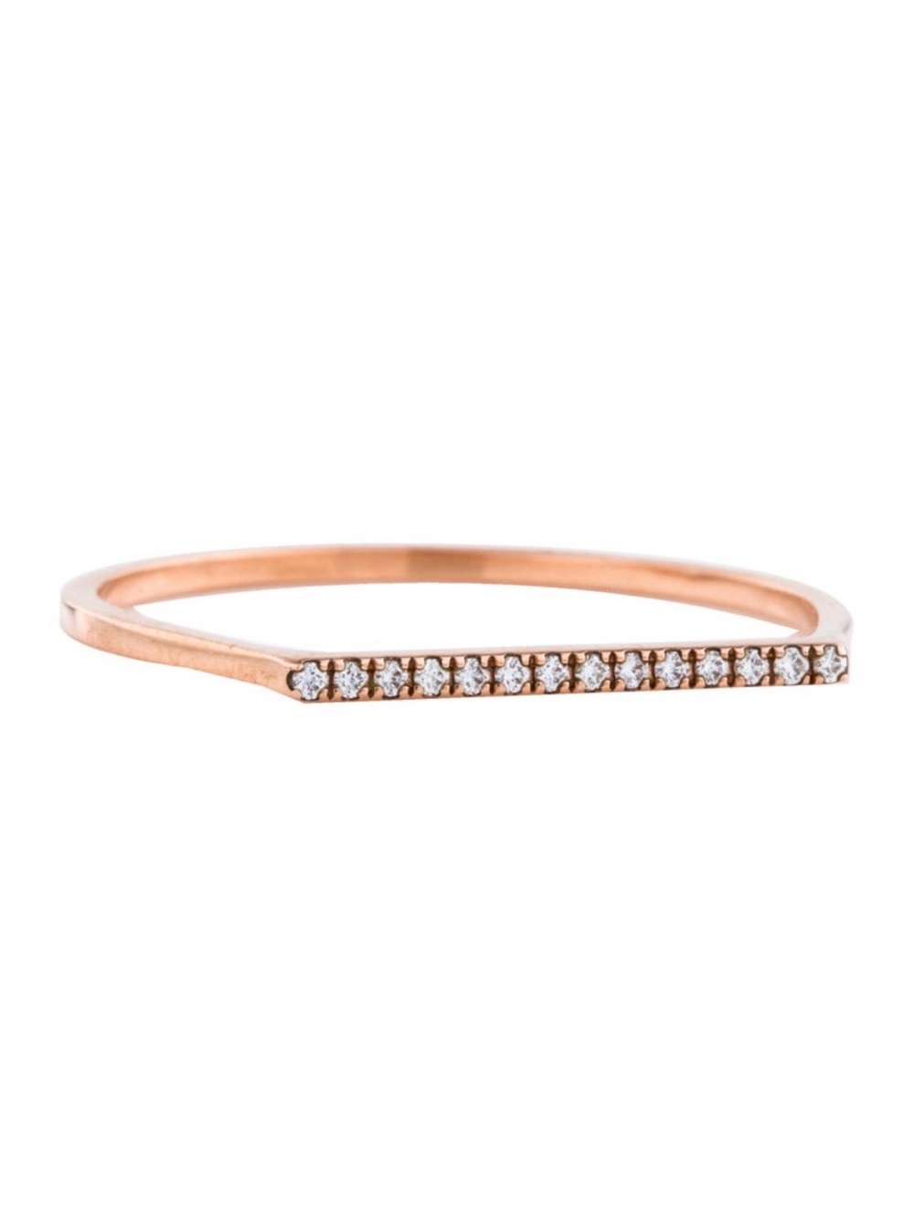 Catbird City Lights Rose Gold Pave Diamond Ring